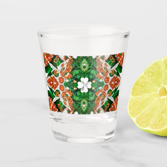 Shot glass with Irish Colours (Front)