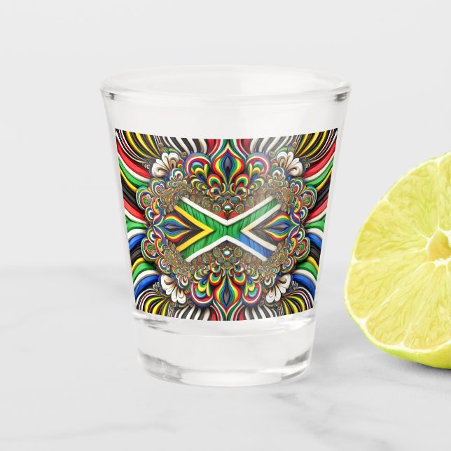 Shot glass with South African Colours (Front)