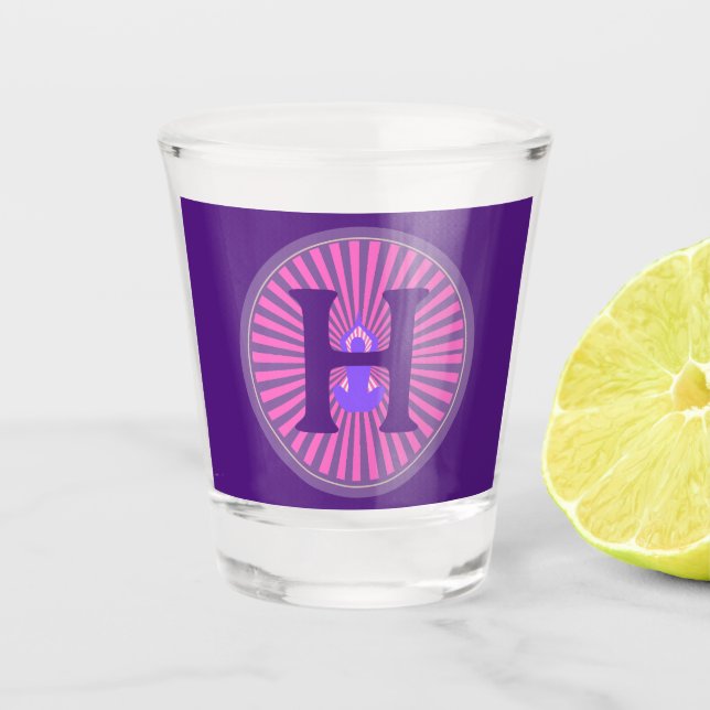 Shot Glass - Yoga Zen - Personalised - Add Initial (Front)