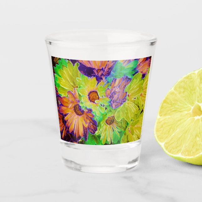 Shot Glasses - Daisy Bouquet (Front)