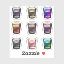 shot glasses sticker