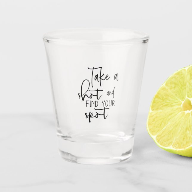 Shot Glasses with Text Caption Wine Glasses (Front)