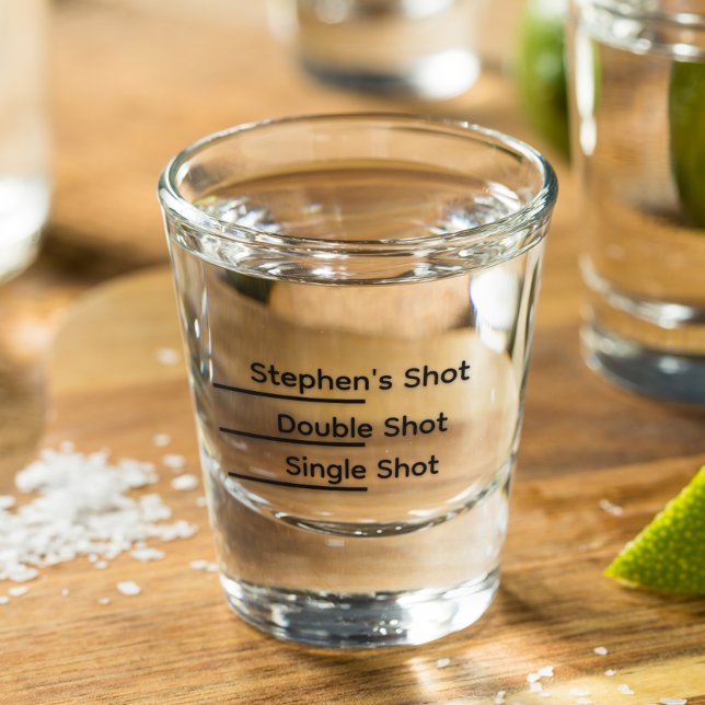 Shot Line Funny Personalised  Glass (Creator Uploaded)