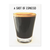 Shot of Espresso Glass Postcard