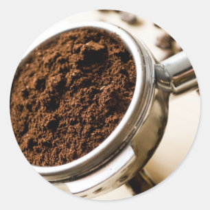Shot of Espresso Ready to Brew for Cappuccino Classic Round Sticker