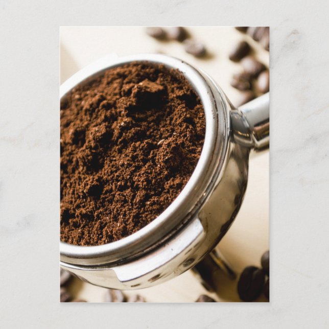 Shot of Espresso Ready to Brew for Cappuccino Postcard (Front)