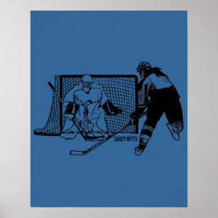 Shot On Net Hockey (female) Poster