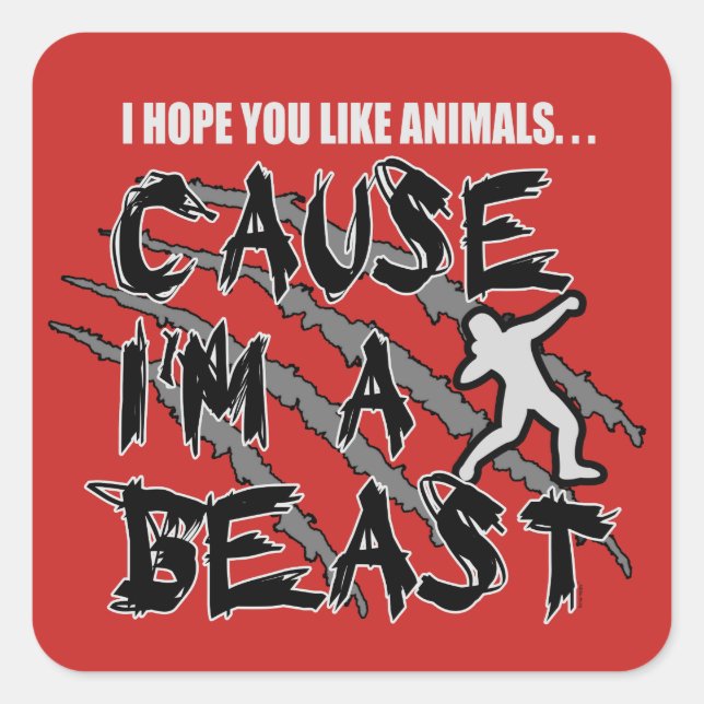 Shot Put Beast Thrower Stickers (Front)