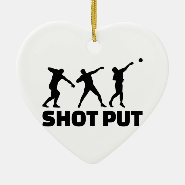 Shot put ceramic tree decoration (Front)
