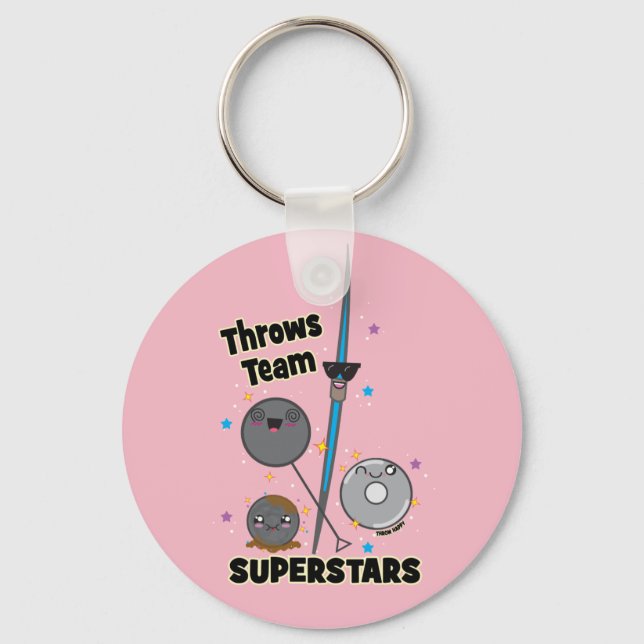 Shot Put Discus Hammer Javelin Throw Keychain Gift (Front)