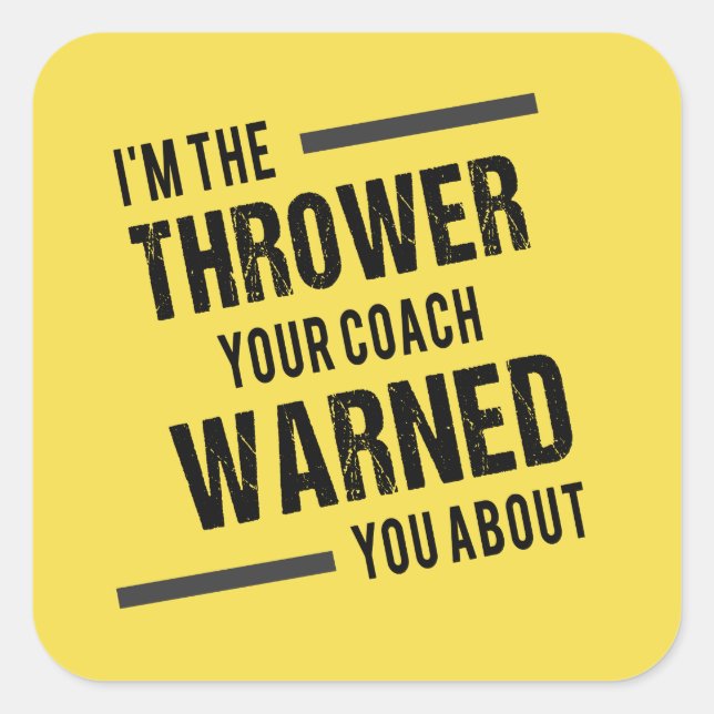 Shot Put Discus Javelin Hammer Thrower Stickers (Front)