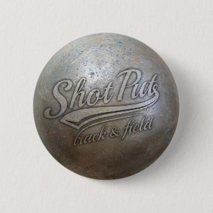 shot put implement 6 cm round badge