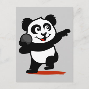 Shot Put Panda Postcard