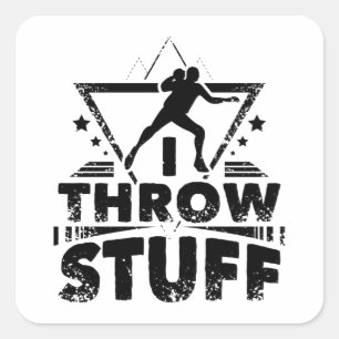 Shot Put Square Sticker