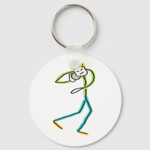 Shot Put Stickman Key Ring