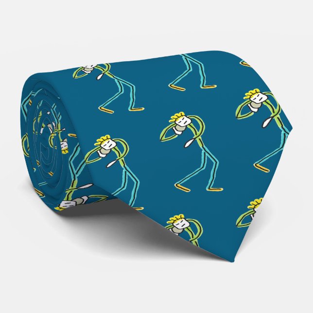 Shot Put Stickman Tie (Rolled)