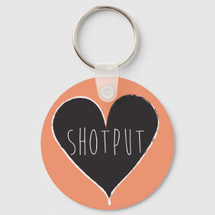 Shot Put Throw Track and Field Keychain
