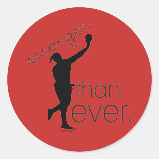Shot Put Thrower Scrapbook Stickers Gift (Front)