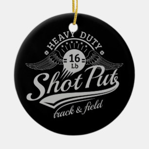 shot put wings ceramic tree decoration