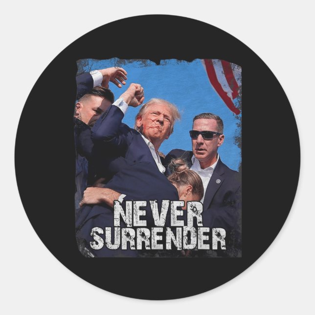 Shot Shirt 2024 Rally - Never Surrender  Classic Round Sticker (Front)