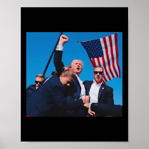 Shot Shirt Trump Shooting Shirt Trump 2024  Poster