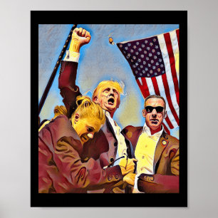 Shot Trump Fight  Poster