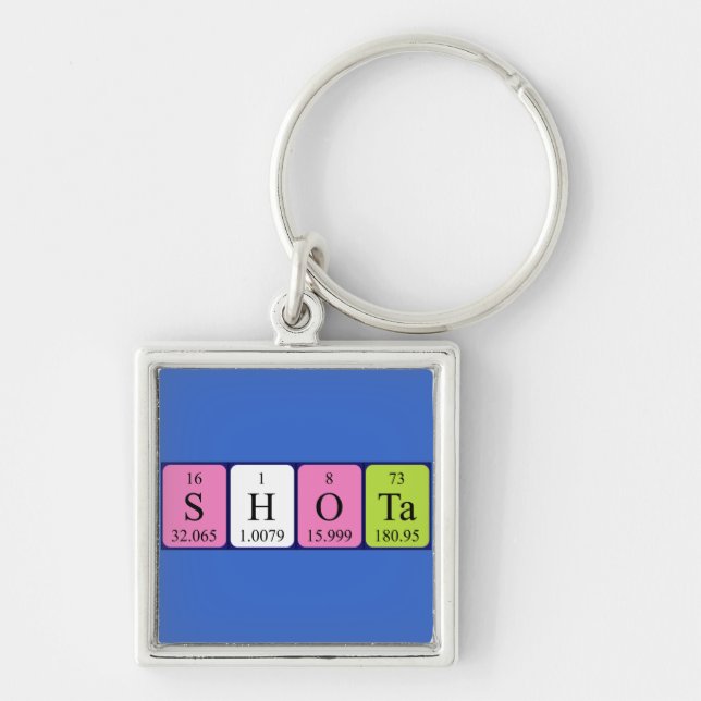 Shota periodic table name keyring (Front)