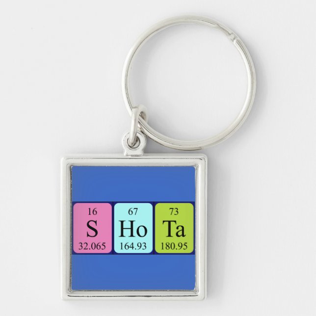 Shota periodic table name keyring (Front)
