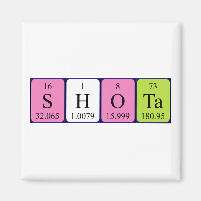 Shota periodic table name magnet (Front)