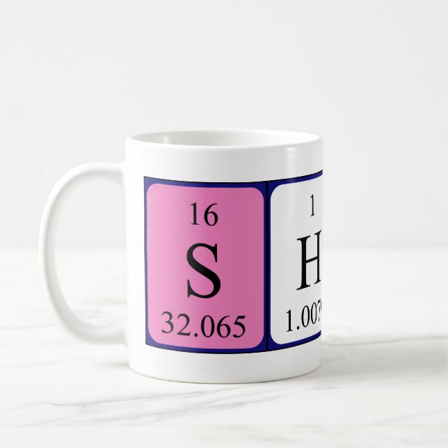 Shota periodic table name mug (Left)