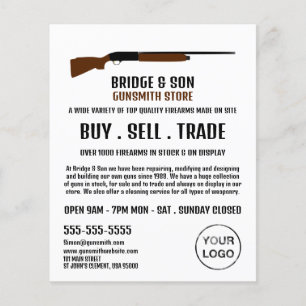 Shotgun Design, Gunsmith, Gunstore Advertising Flyer