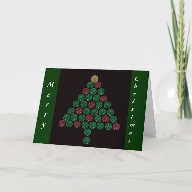 Shotgun Shell Christmas Tree Holiday Card (Front)