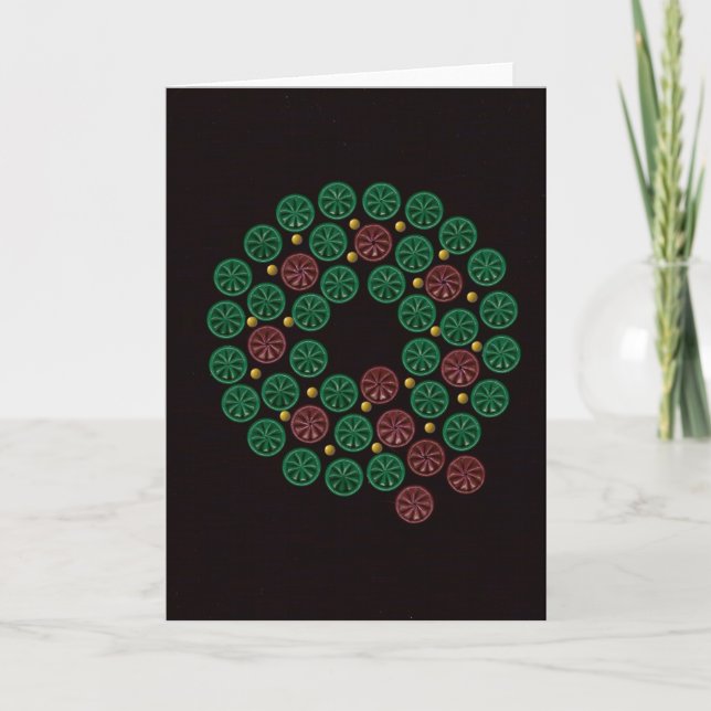 Shotgun Shell Wreath Holiday Card (Front)
