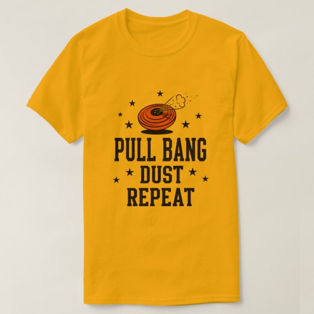 Shotgun SkeetTrap Clay Pigeon Shooting Vintage T-Shirt (Design Front)