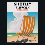 Shotley suffolk beach travel poster<br><div class="desc">Shotley suffolk beach travel poster in a beautiful retro or vintage style.</div>