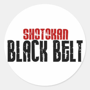 Shotokan Black Belt Karate Classic Round Sticker