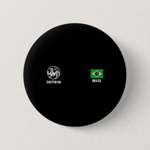 Shotokan Brazil Karate Brazilian Flag Dojo Tiger 6 Cm Round Badge