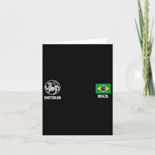 Shotokan Brazil Karate Brazilian Flag Dojo Tiger Card