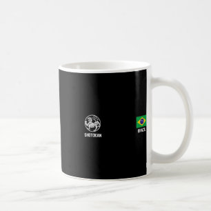 Shotokan Brazil Karate Brazilian Flag Dojo Tiger  Coffee Mug