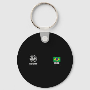 Shotokan Brazil Karate Brazilian Flag Dojo Tiger Key Ring