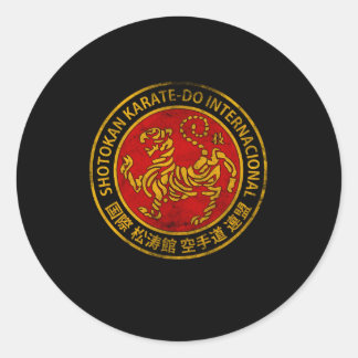 Shotokan Karate Do Kanji Japan Mial Mma Classic Round Sticker