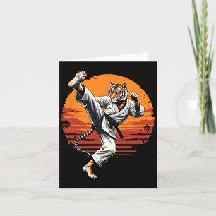 Shotokan Karate Fighter Martial Arts Tiger Funny K Card