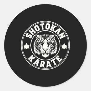 Shotokan Karate Fighter Martial Arts Tiger Funny K Classic Round Sticker
