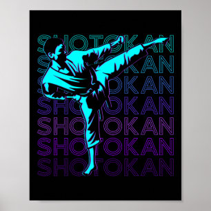 Shotokan Karate Japanese Martial Arts Retro  Poster