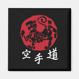 Shotokan Karate Red Martial Arts Taekwondo Black W Magnet