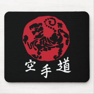 Shotokan Karate Red Martial Arts Taekwondo Black W Mouse Pad