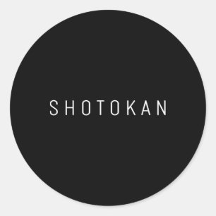 Shotokan Karate Uniform Karate Outfit Modern Font  Classic Round Sticker