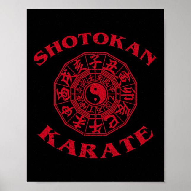 Shotokan Karate Zodiac Circle  Poster (Front)