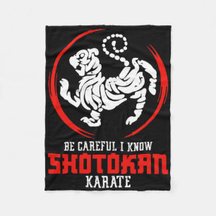 Shotokan Symbol Training Be Careful Instructor Sho Fleece Blanket