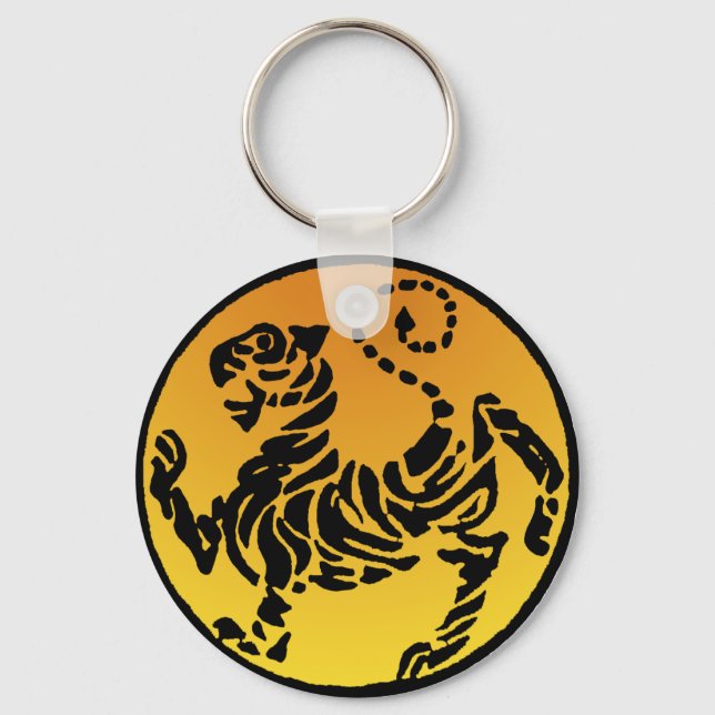 Shotokan Tiger - Gold Key Ring (Front)